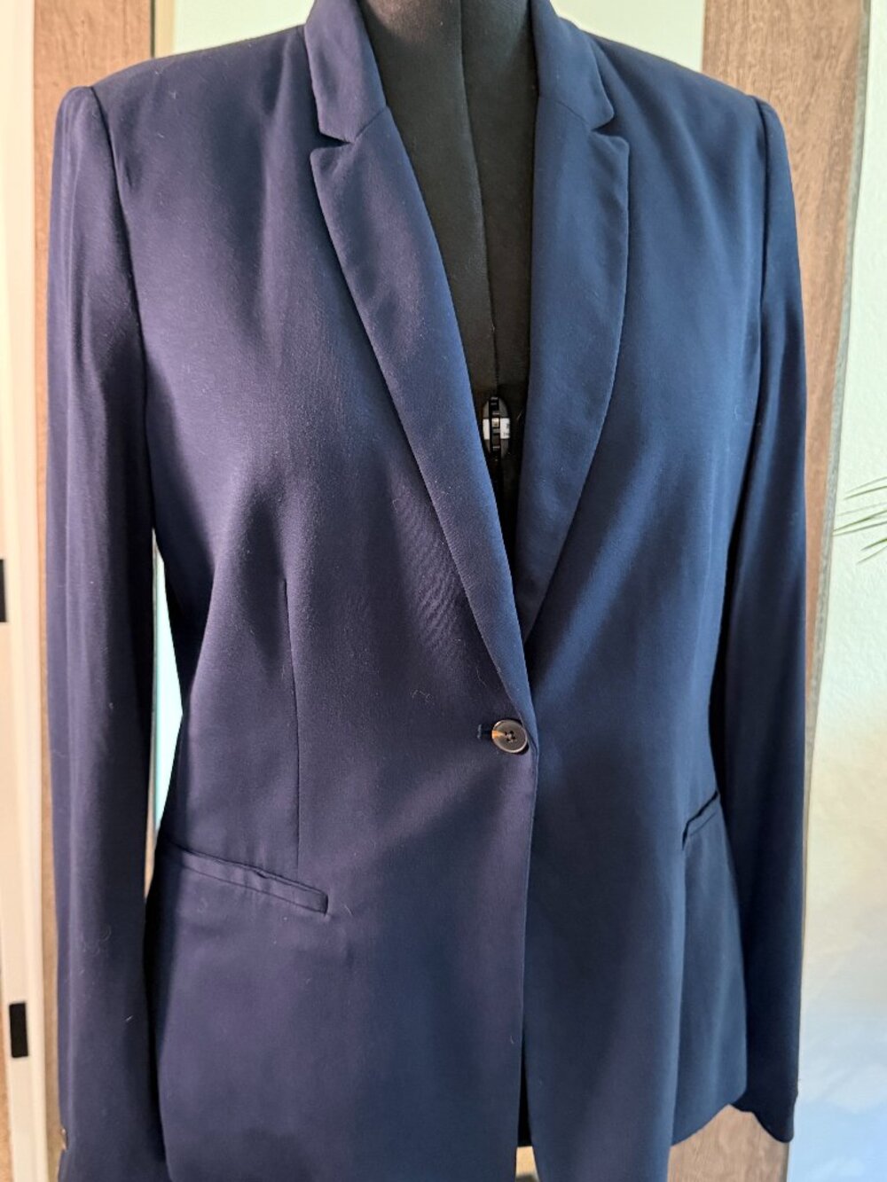 Old Navy Navy Blue Blazer L Tall Tailored Career Work Jacket
